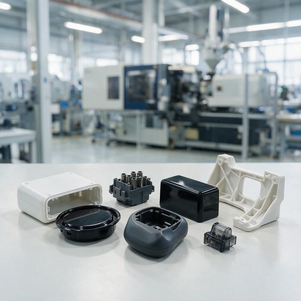 Precision injection molded plastic parts and electronic enclosures