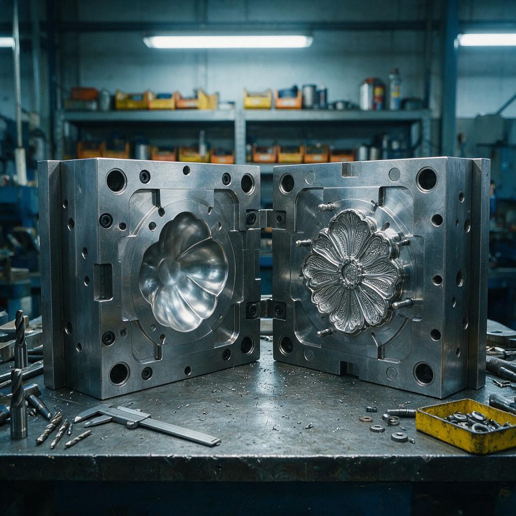 Precision steel injection mold tooling with polished cavities
