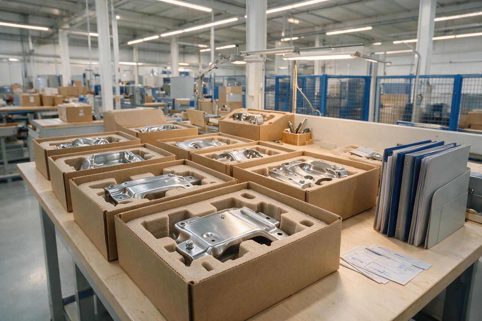 Export packing station with foam-lined cartons