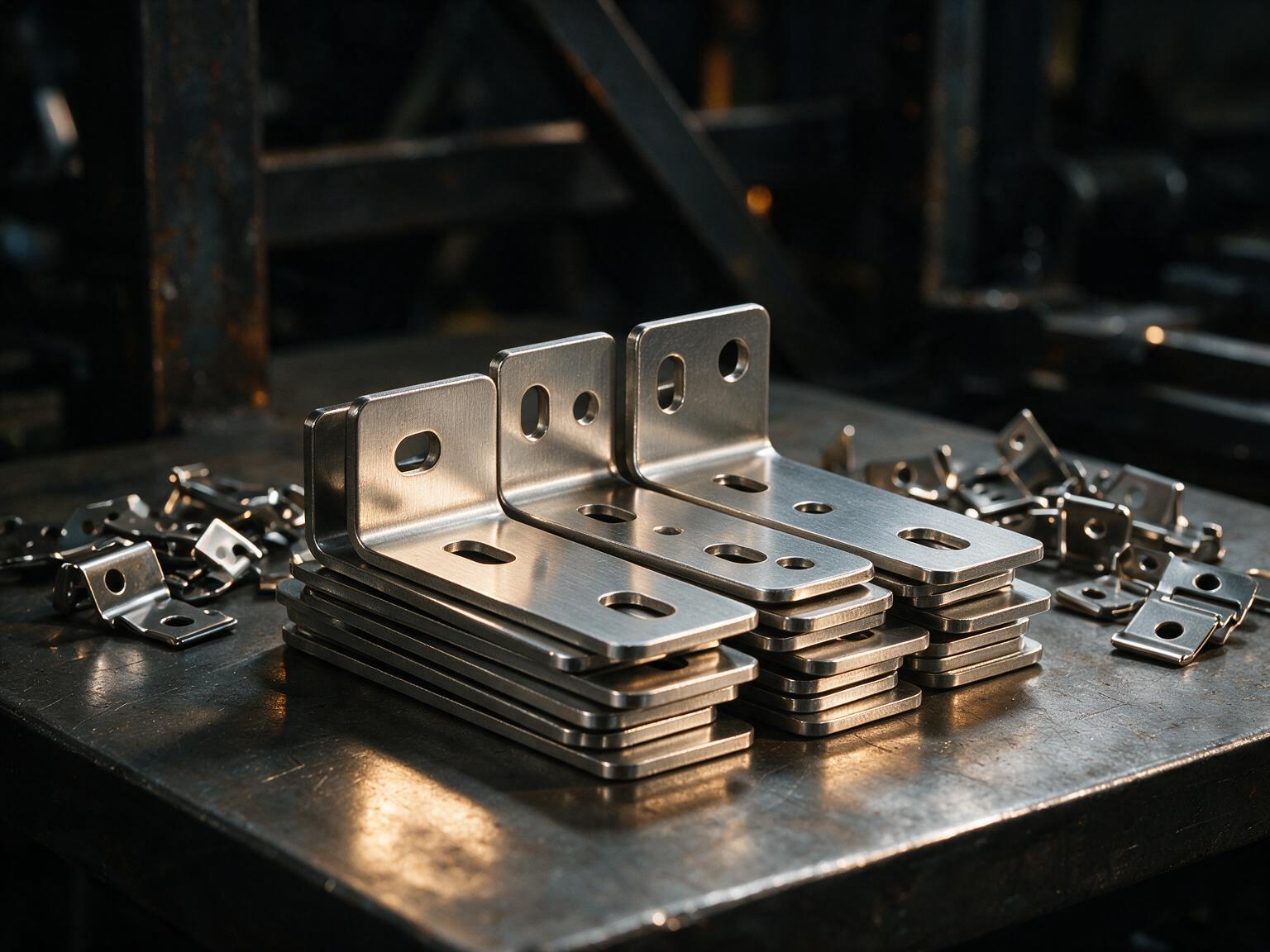 Precision stamped stainless steel brackets