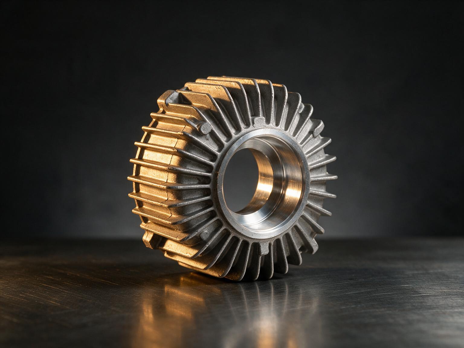Die cast aluminum motor cover with radial cooling fins